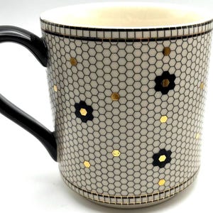 Anthropologie Bistro Tile Margot Monogram B Mug image 3