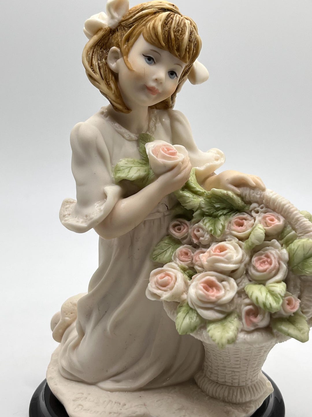 Giuseppe Roses Giuseppe Armani Florence Girl Rose Basket Figurine 1418F Cherie the ...