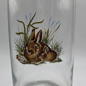West Virginia Glass Company Vintage Weston Rabbit and Fox Glasses