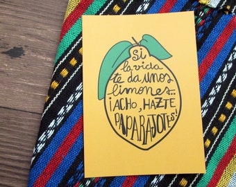planners Murcia souvenir sticker to decorate journals If life gives you lemons.. or for scrapbooking. Spanish quote sticker