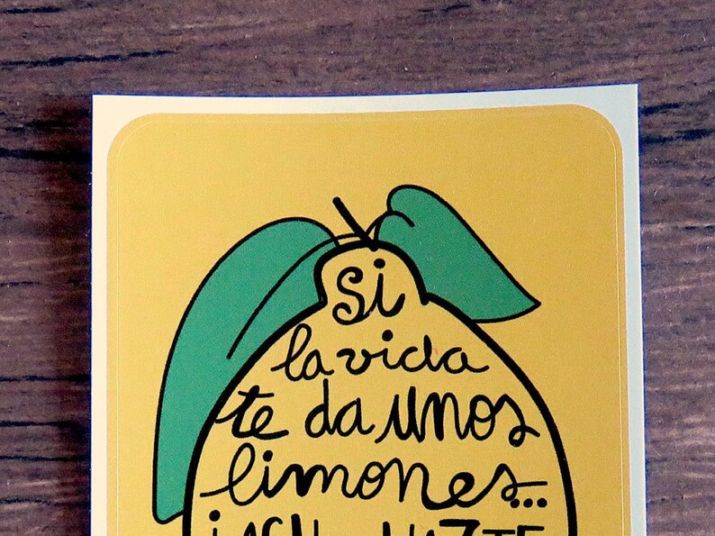 planners Murcia souvenir sticker to decorate journals If life gives you lemons.. or for scrapbooking. Spanish quote sticker