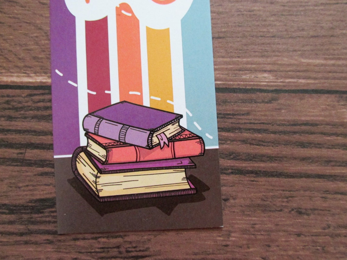 Colourful eco friendly bookmark with quote. Smooth finish and Etsy