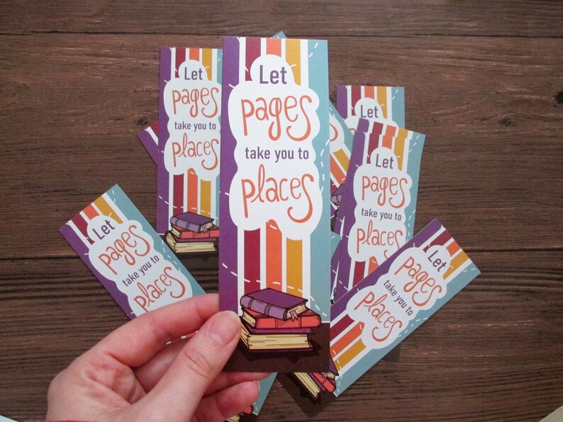 Colourful eco friendly bookmark with quote. Smooth finish and Etsy