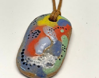 Ceramic pendant necklace