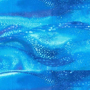Oceaanblauwe aquatische 100% katoenen stof, overblijfsel van stoftradities, per stuk verkocht