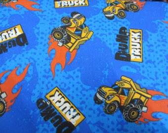 Dump Truck Construction Kid's Time 100% Cotton Fabric by Choice Fabrics Sold by the Yard