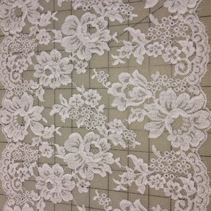 White Alencon lace, 11.5&quot; wide Sold by the Yard #712