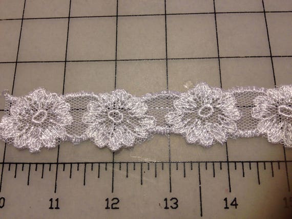 3-3//8 inches White or Black Venice Lace Ribbon Trim By Yard