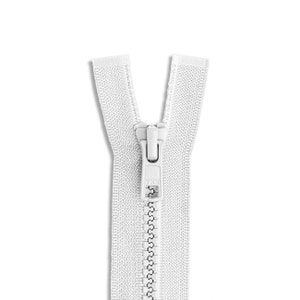 YKK White Molded Plastic #5 Separating Jacket Zipper