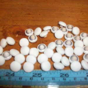Bridal Buttons 50 pc 7/16&quot; ivory matte taffeta