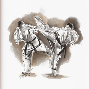 Karate-do, Kyokushin, Karate Poster, Karate, Karate Art, Surreal Painting, Karate Painting, Karate Wall Art, Kyokushinkai Poster