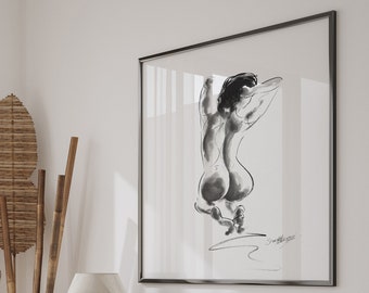Nude Woman Painting, Nude Woman, Abstract Nude Art, Naked Girl, Naked Girl Art, Nude Portrait