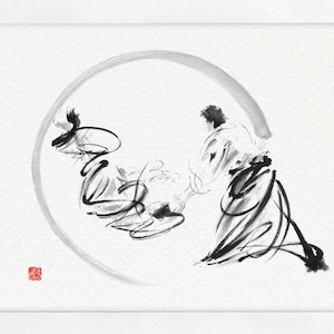 Aikido, el arte del aikido, arte japón, artes marciales, pintura en tinta, acuarela aikido, aikido carteles, arte asiático, asiático de impr