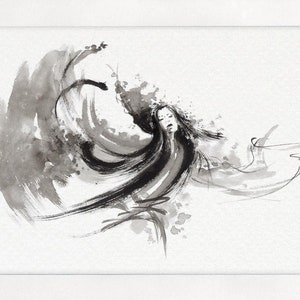 Geisha japonesa retrato de la mujer asiática Art Decor cartel de la pared