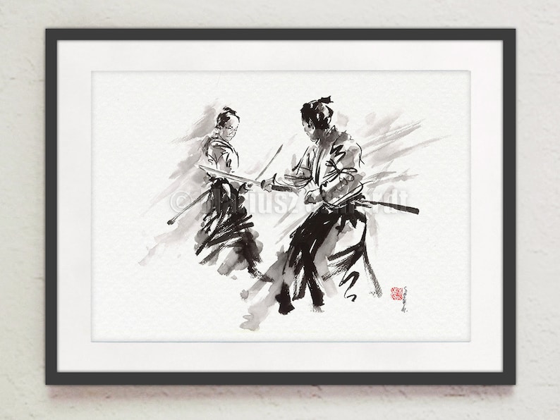 Samurai Home Decor, Samurai Paintings, Samurai Wall Decor, Samurai Home & Living Father's Day Gift Idea Father's Day Gift Idea image 2
