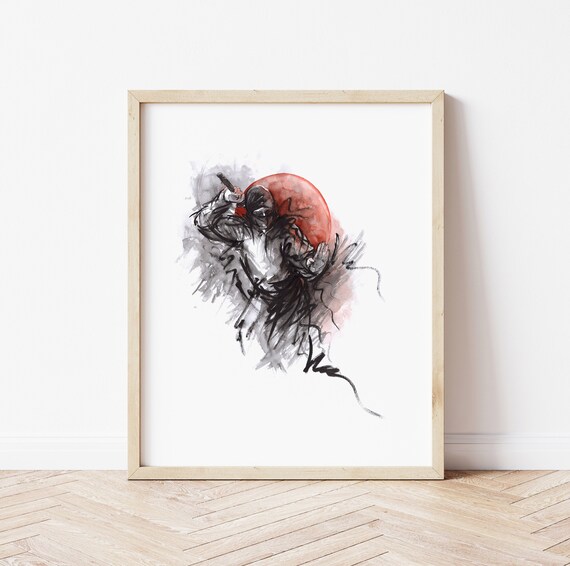 Ninja warrior fine art print, Ninja wall decor, Kunoichi Shinobi high quality canvas poster, art ful, home decoration