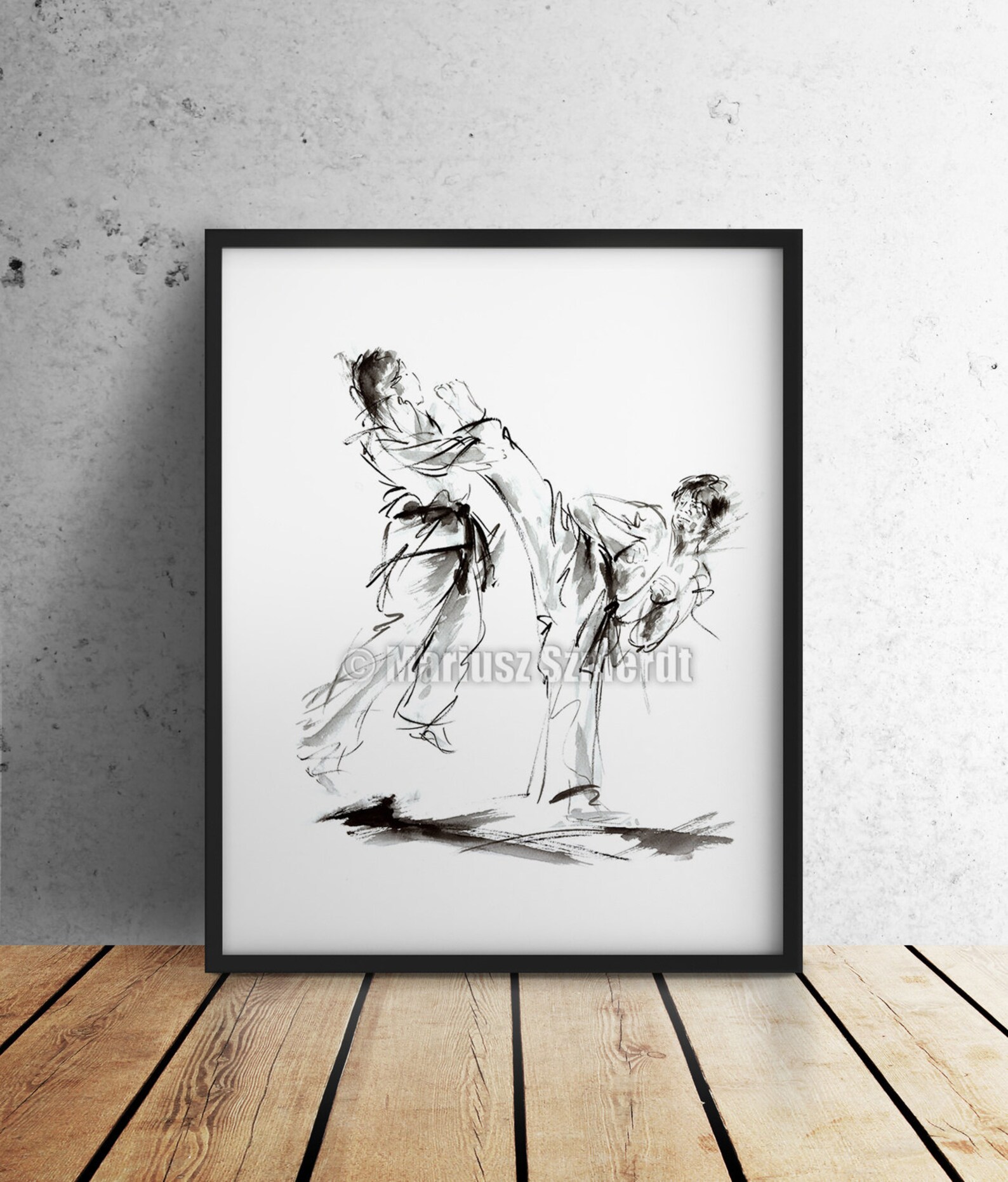 Karate Martial Arts Painting Home Decor Poster Wall Art Print. Etsy