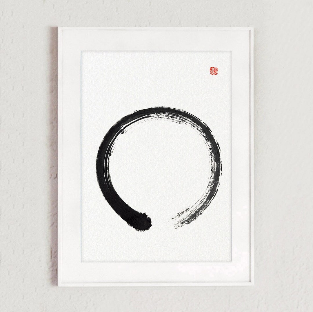 Enso Zen Ink Painting: Japanese Abstract Art Print - Etsy