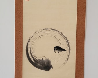 円相円墨絵：日本の禅アートの巻物 - Etsy 日本