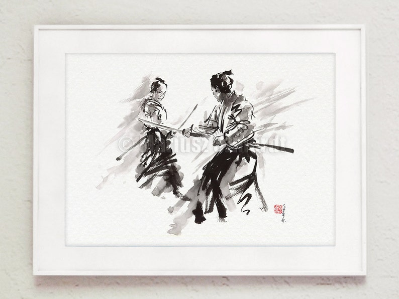 Samurai Home Decor, Samurai Paintings, Samurai Wall Decor, Samurai Home & Living Father's Day Gift Idea Father's Day Gift Idea image 4