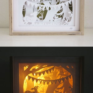 Machine Cut Papercut Nightlight Details Hand Cut - Paper Cut Out ...