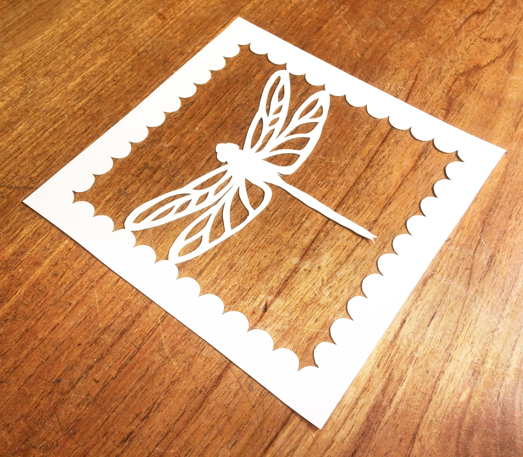 Papercut Template Dragonfly Digital File - DIY Papercut Libelle ...