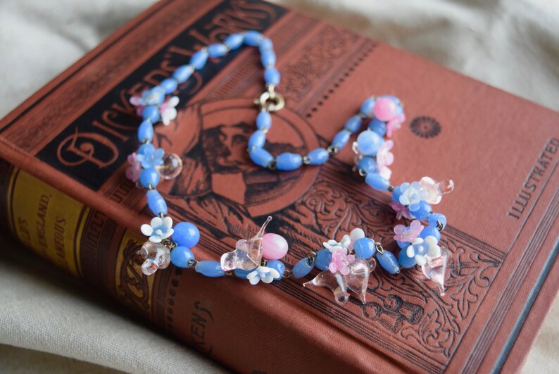 Italian Art Glass Necklace Vintage Venetian BIRD Blown Glass Necklace