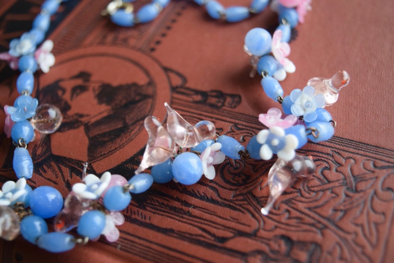 Italian Art Glass Necklace Vintage Venetian BIRD Blown Glass Necklace