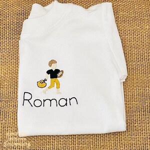 Boys Football Shirt, Monogram Name Shirt,  Fall Clothing