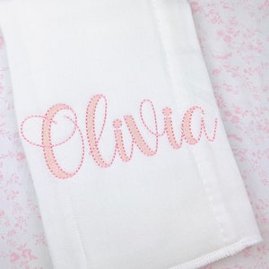 Monogram Name Bib Burp Cloth, Monogrammed Bib Burp Cloth, Baby Gift Set, Baby Girl Bib Burp Cloths, Embroidered Bib Burp Cloth, Monogram Bib