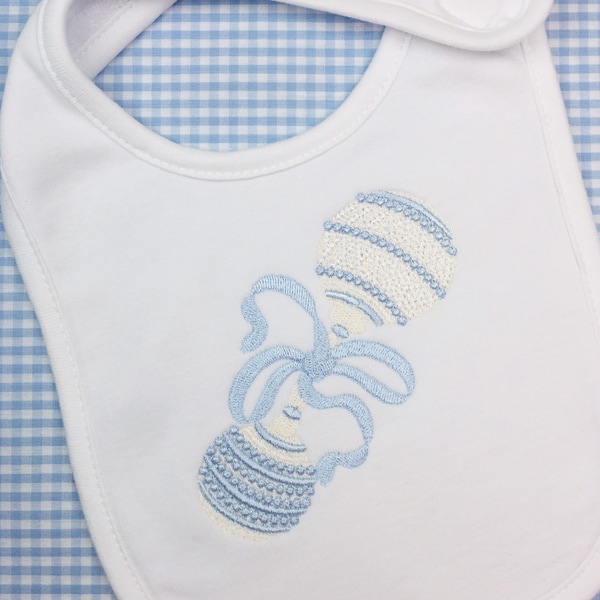 Monogram Burp Cloth, Monogrammed Bib, Baby Rattly Bib Burp Cloth, Monogram Baby Set, Heirloom Baby, Baby Boy Bib, Baby Gift