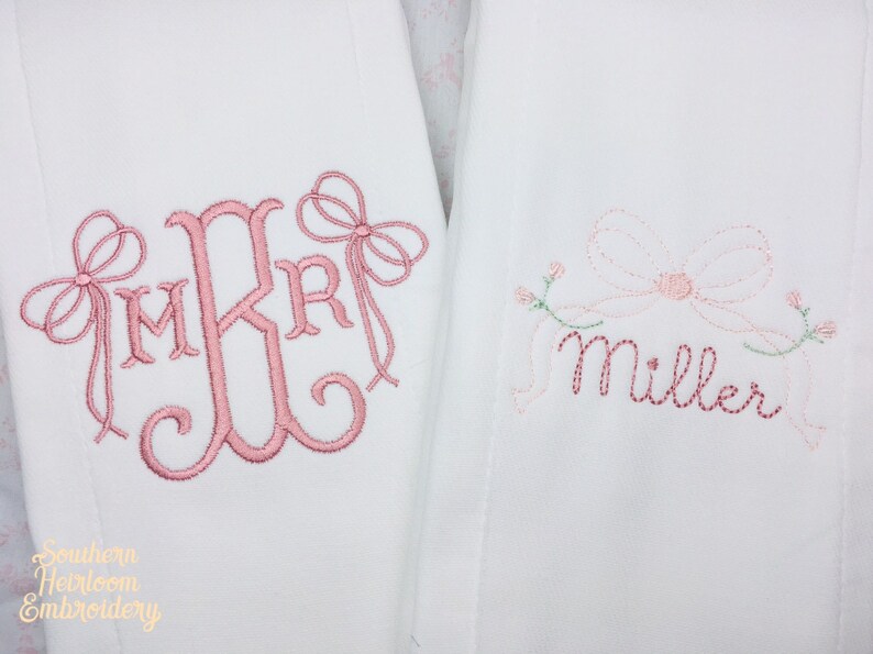 Baby Girl Monogrammed Burp Cloths Monogram Burp Cloth Etsy