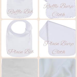 Monogram Name Bib Burp Cloth, Ribbons Flowers Bib Burp Cloth, Baby Gift ...