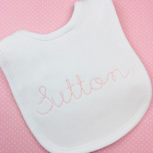 Monogram Name Bib Burp Cloth Monogrammed Bib Burp Cloth Baby Etsy