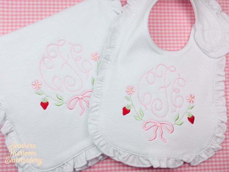 Monogrammed Bib Monogrammed Burp Cloth Embroidered Bib Etsy