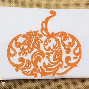 Pumpkin Towel, Fall Hand Towel, Halloween Thanks Towel, Halloween Decor, Pumpkin Decor, Halloween Hand Towel, Halloween Thanks Kitchen Towel