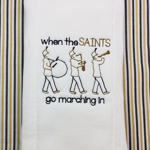 Saints Bib, Saints Burp Cloth, Football Bib, Saints Baby Clothes, Black and Gold, Who Dat, New Orleans Bib, Marching Band Bib