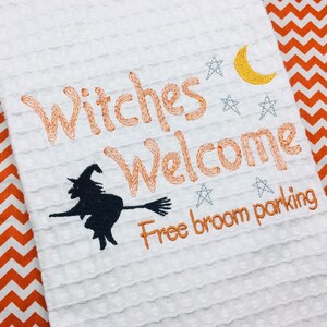 Halloween Towel, The Witch Is In, Witch Towel, Halloween Decor, Witch, Witch Decor, Halloween Hand Towel, Halloween Kitchen Towel