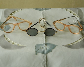 Vintage Round Panto Eyeglasses Frames: Gold Filled Sunglasses, Made in England