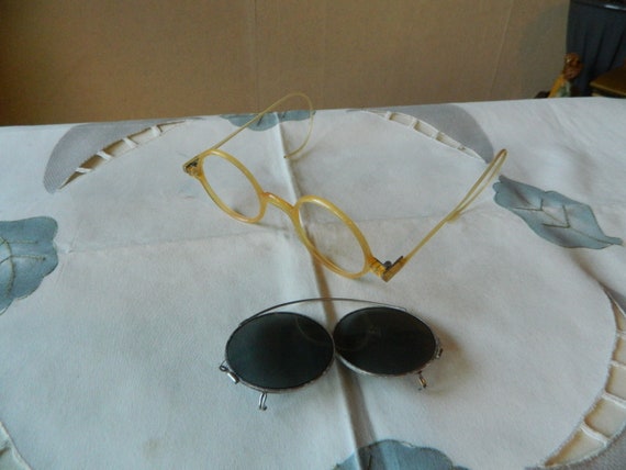 Tue Vintage Rare Panto Round Framed Eyeglasses. W