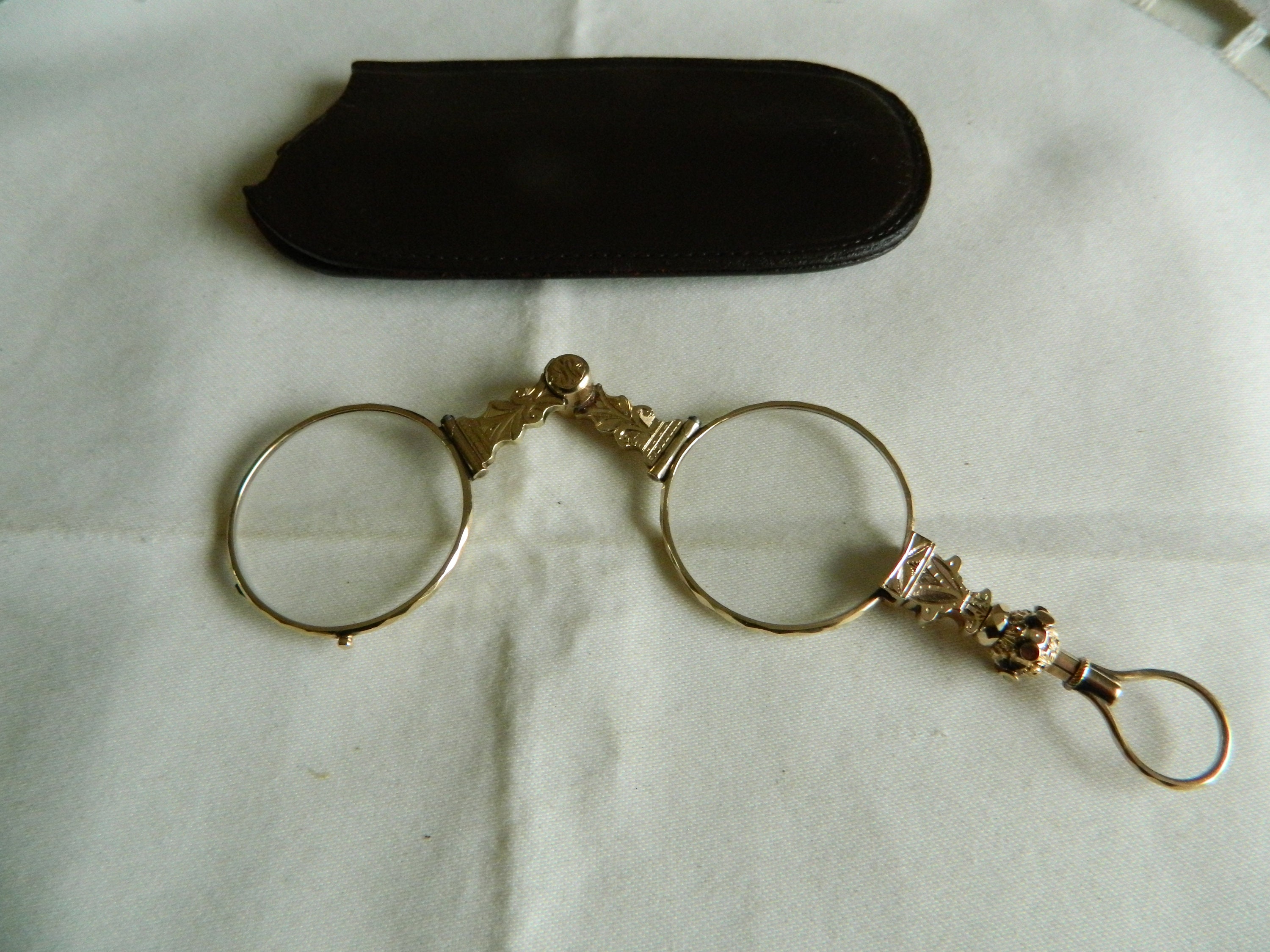 Accessoires Zonnebrillen & Eyewear Brillen Lorgnettes Spectacles gold tone MS1-10 