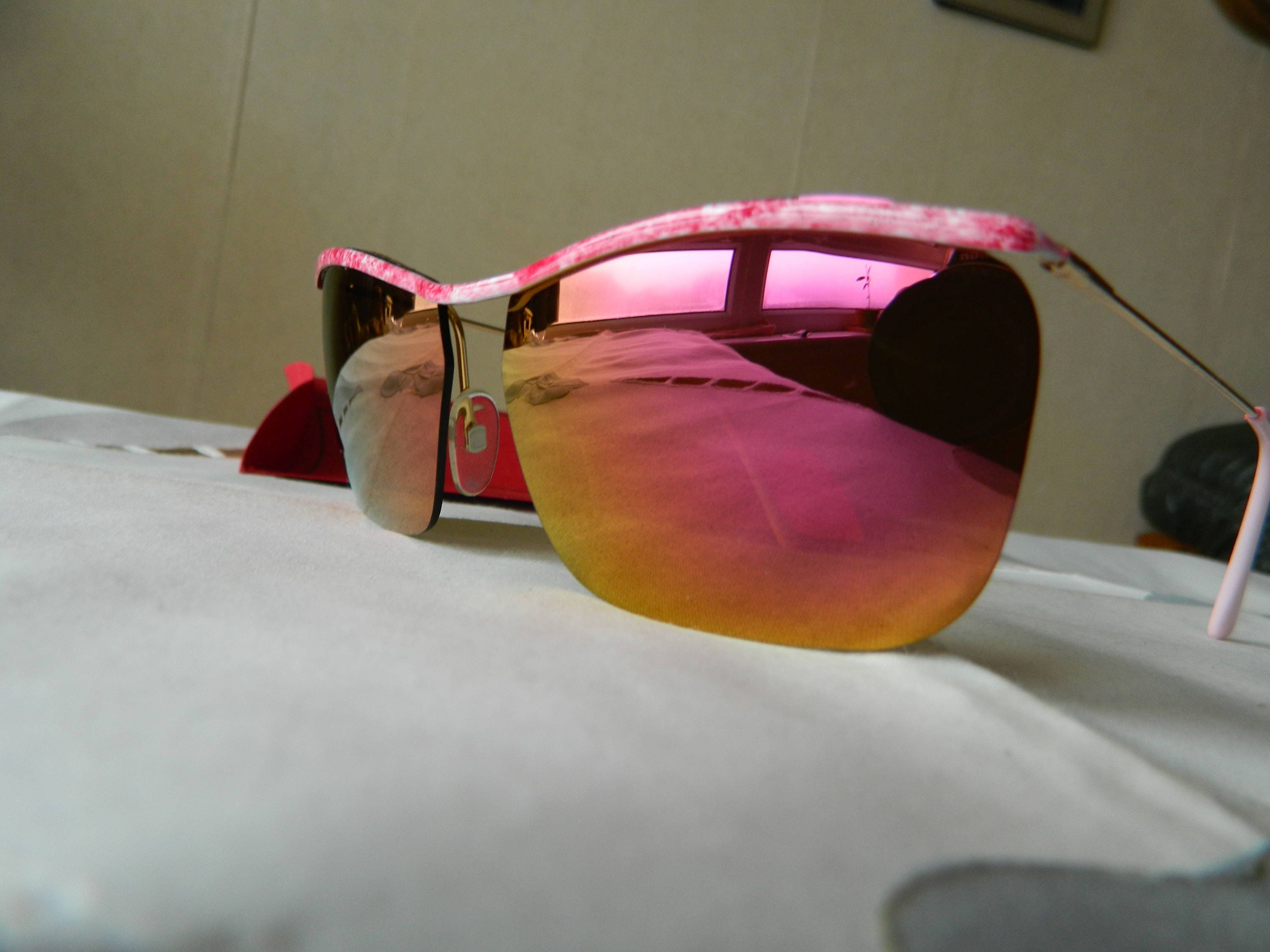 Vintage Girard 3070 Pink Mirror Lens Ladies Sunglasses Frame Lot New/Old Stock 