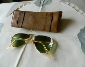 激レア 40‘sB&L Ray-Ban 1/10 12K GF Vtg WWII 40s B&L Ray Ban 1940s Aviator Sunglasses 1/10 12k