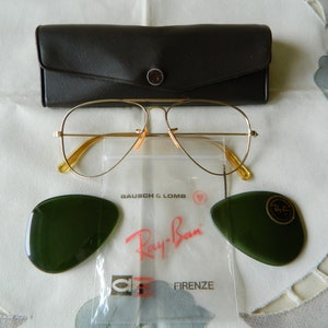 True Vintage  Bausch & Lomb Ray Ban 1/10-12KGF With G15 Green Lenses 52 mm 1950&#39;s.Made in the USA.