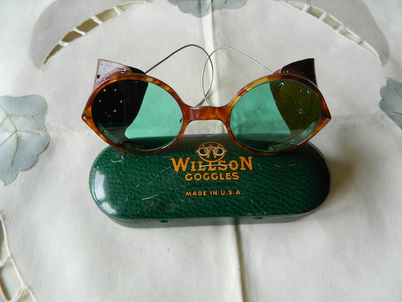 True Vintage Rare Willson Motorcycle Safety Goggl… - image 6