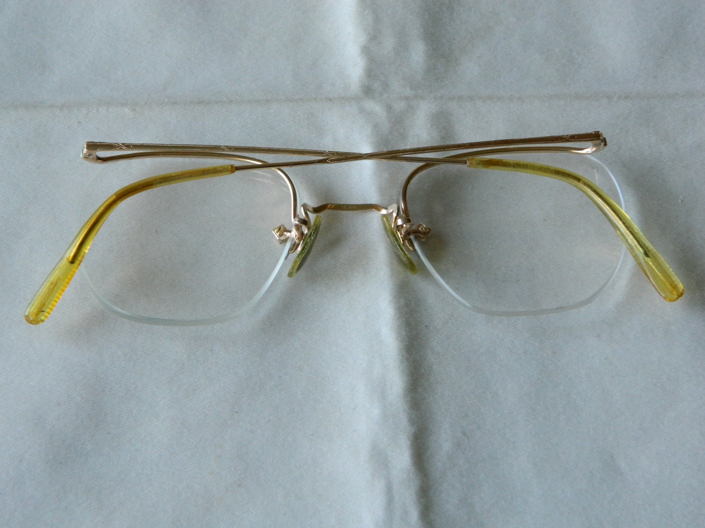 Vintage AO American Optical Gold Filled Hexagon Eyeglasses - 1930s 