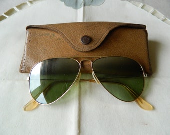 True vintage rare Ray Ban B&L 1/10-12 k gold filled 52 mm Gradient Mirror Darker At Top sunglasses 40's-50's Made in USA.
