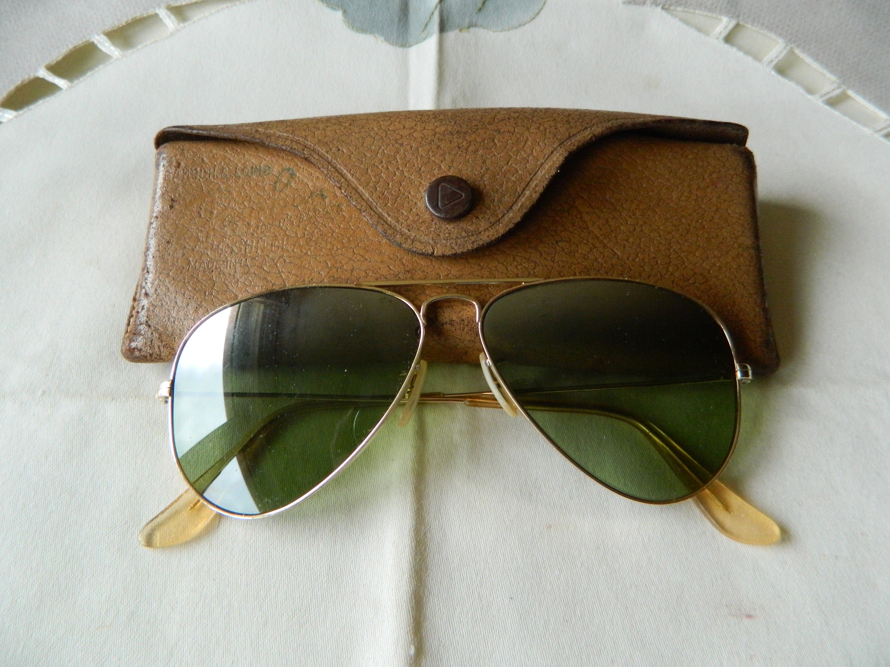 True Vintage Rare Ray Ban B&L 1/10-12 K Gold Filled 52 Mm Gradient