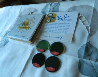 Vintage Ray-Ban Salesman Sample Lenses: B&L USA, 50s-60s