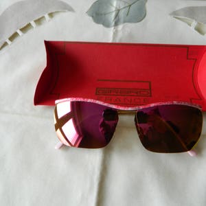 True Vintage rare Girard 3070 Pink Mirror Lens Sunglasses Frame New Old Stock. 50's-60's. Made in France.